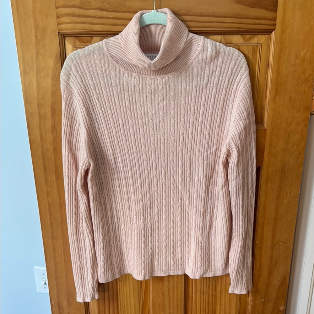 Elegant Blush Turtleneck Sweater